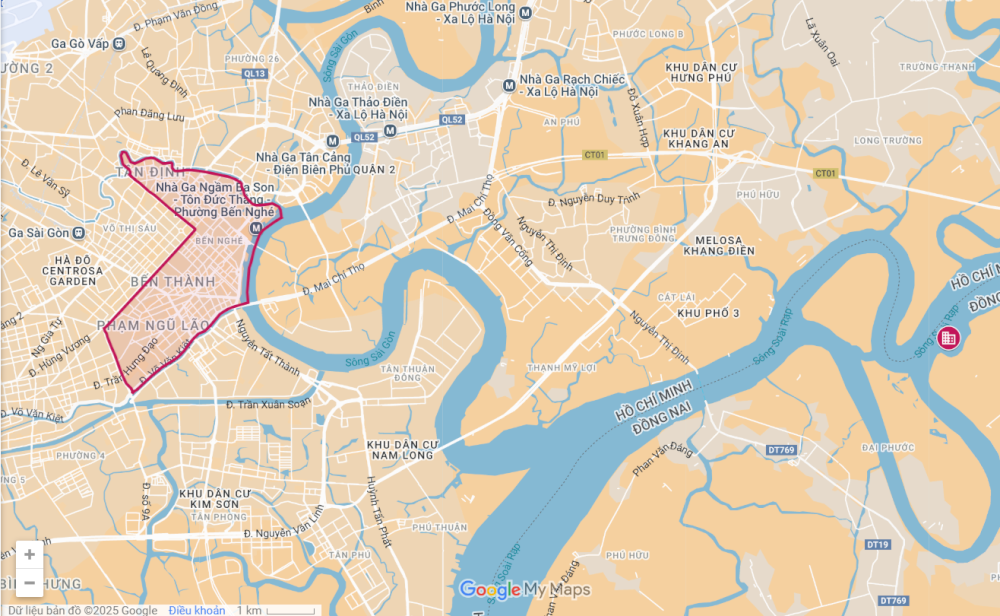 the map of district 1 hcmc